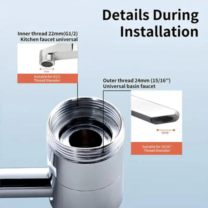 ⭐1080° Universal Faucet Aerator - Dual Mode & All-Angle Control (Copy)