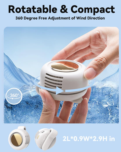⭐Mini Bladeless Fan✨. Portable, rechargeable, and silent. Features 3 adjustable speeds, a rotating body, and versatile use as a handheld, waist-mounted, or phone cooling fan. Ideal for outdoor travel,Perfect Gift (Copy)